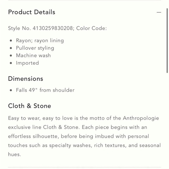 NWT Anthropologie Cloth & Stone Striped Dye Wrap Midi Dress XXS - Picture 10 of 10